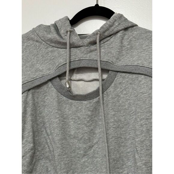 hooded‎ cropped cutout workout sweatshirt size small - Picture 2 of 4